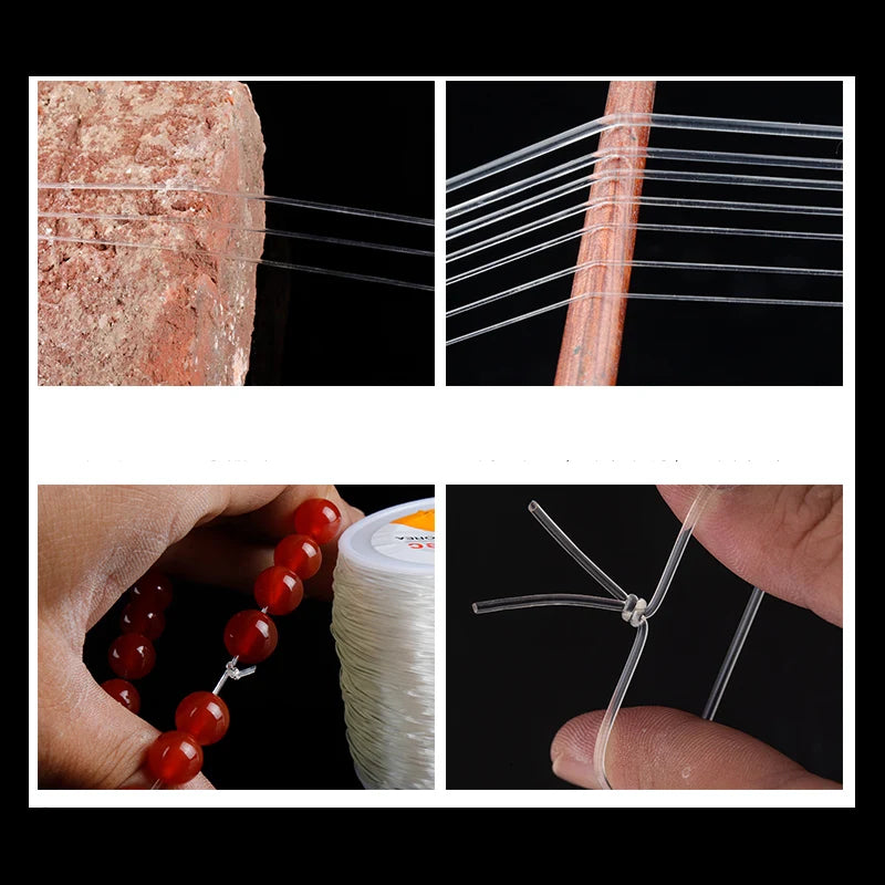 100M Strong Elastic Crystal Beading Thread Cord Jewelry Making Necklace Bracelet DIY Beads String Stretchable Thickness 0.5-1Mm