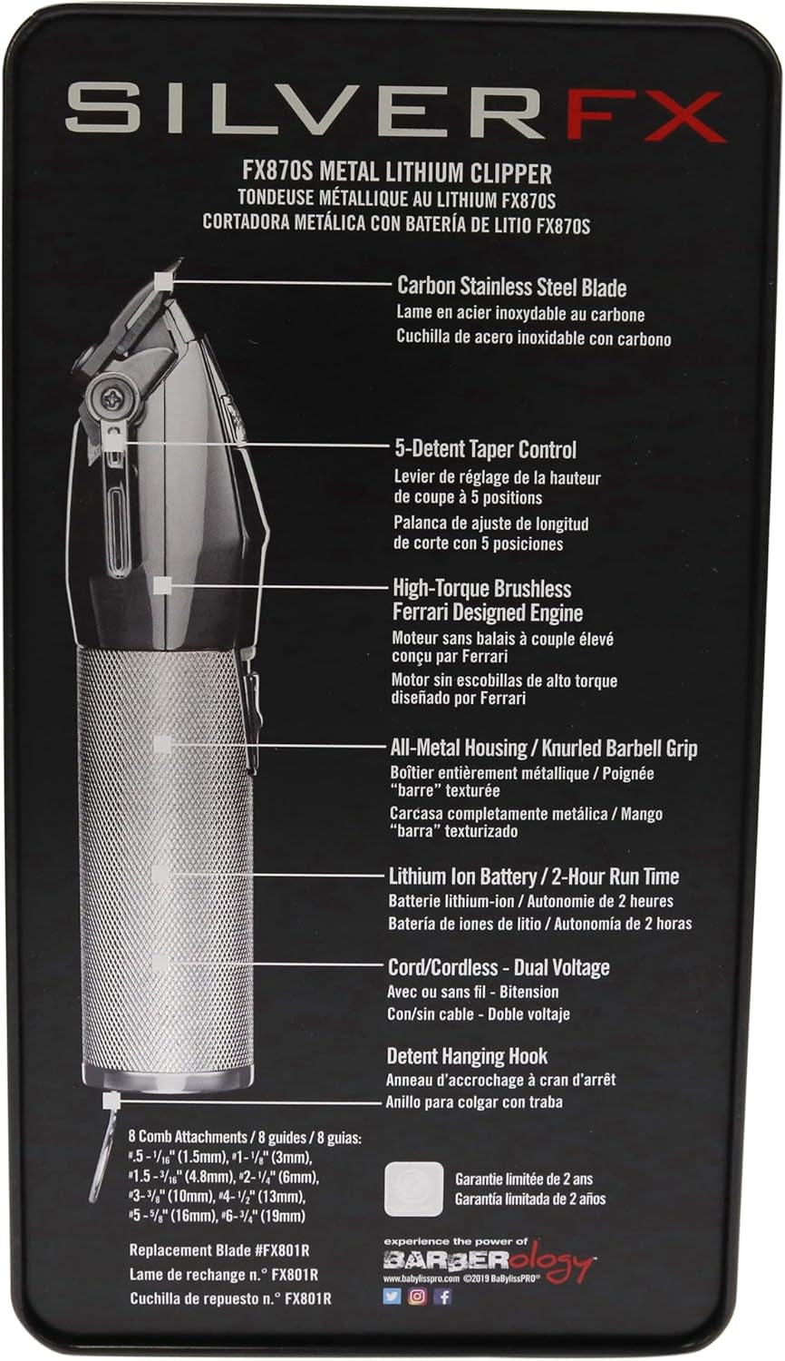 Silverfx Cordless Clipper - FX870S by  for Unisex - 1 Pc Clipper