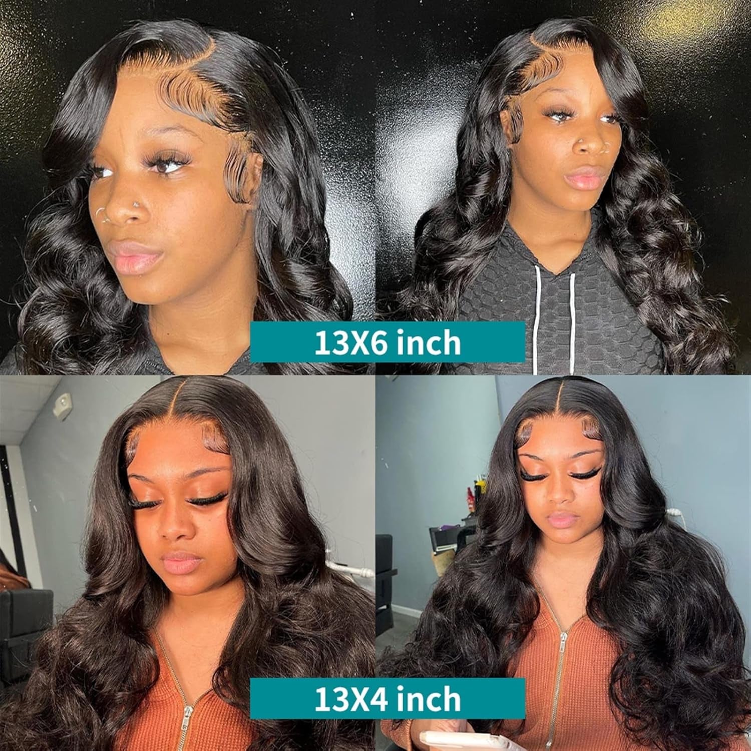 Wigs Body Wave Lace Front Wig 13X4 13X6 HD Transparent Lace Front Wig 8-34" Natural Brazilian Human Hair Wig Pre Plucked Curly Lace Wig with Baby Hair Hair Extensions (Color : 13X4 HD Wig 180Density