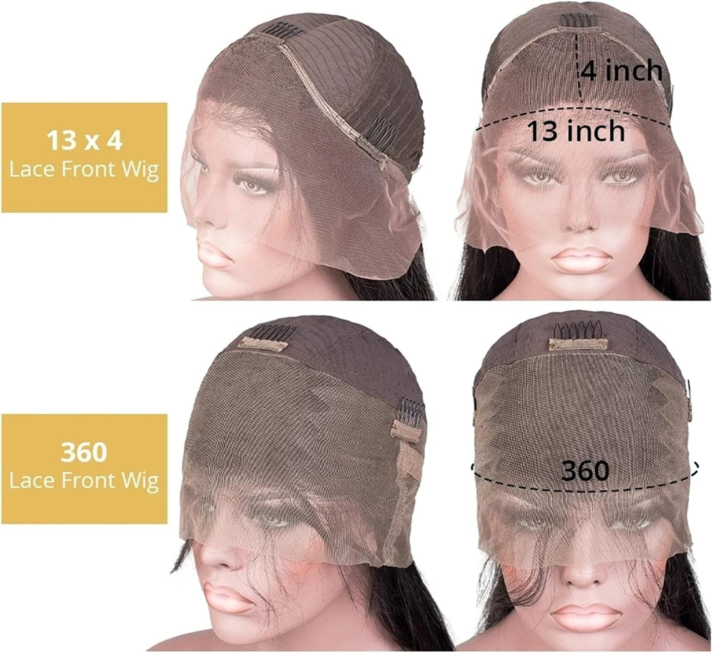 Wigs 30 Inch Long Body Wave Lace Front Wig Pre Plucked 13X4 Lace Frontal Wig Deep Loose Wave Human Hair 360 Lace Frontal Wig Bob Brazilian Remy Hair Hair Extensions (Size : 150 Density 13X4 Wig, Col