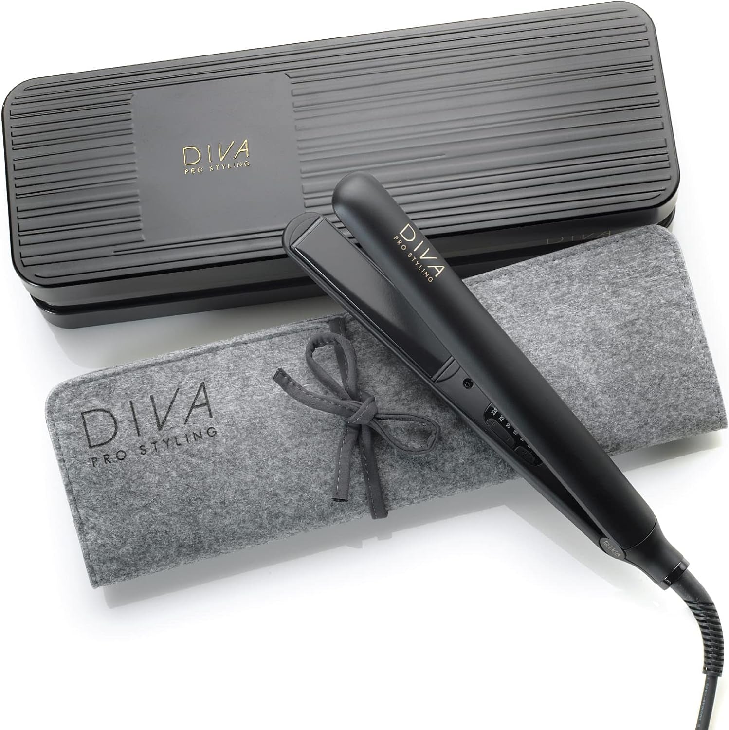 Veloce 3800 Pro Dryer, Red - 2200W Professional Hairdryer with Ionic Conditioning, EDT108 & Digital Straightener and Styler Onyx