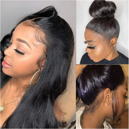 Wigs 30 Inch Long Body Wave Lace Front Wig Pre Plucked 13X4 Lace Frontal Wig Deep Loose Wave Human Hair 360 Lace Frontal Wig Bob Brazilian Remy Hair Hair Extensions (Size : 150 Density 13X4 Wig, Col