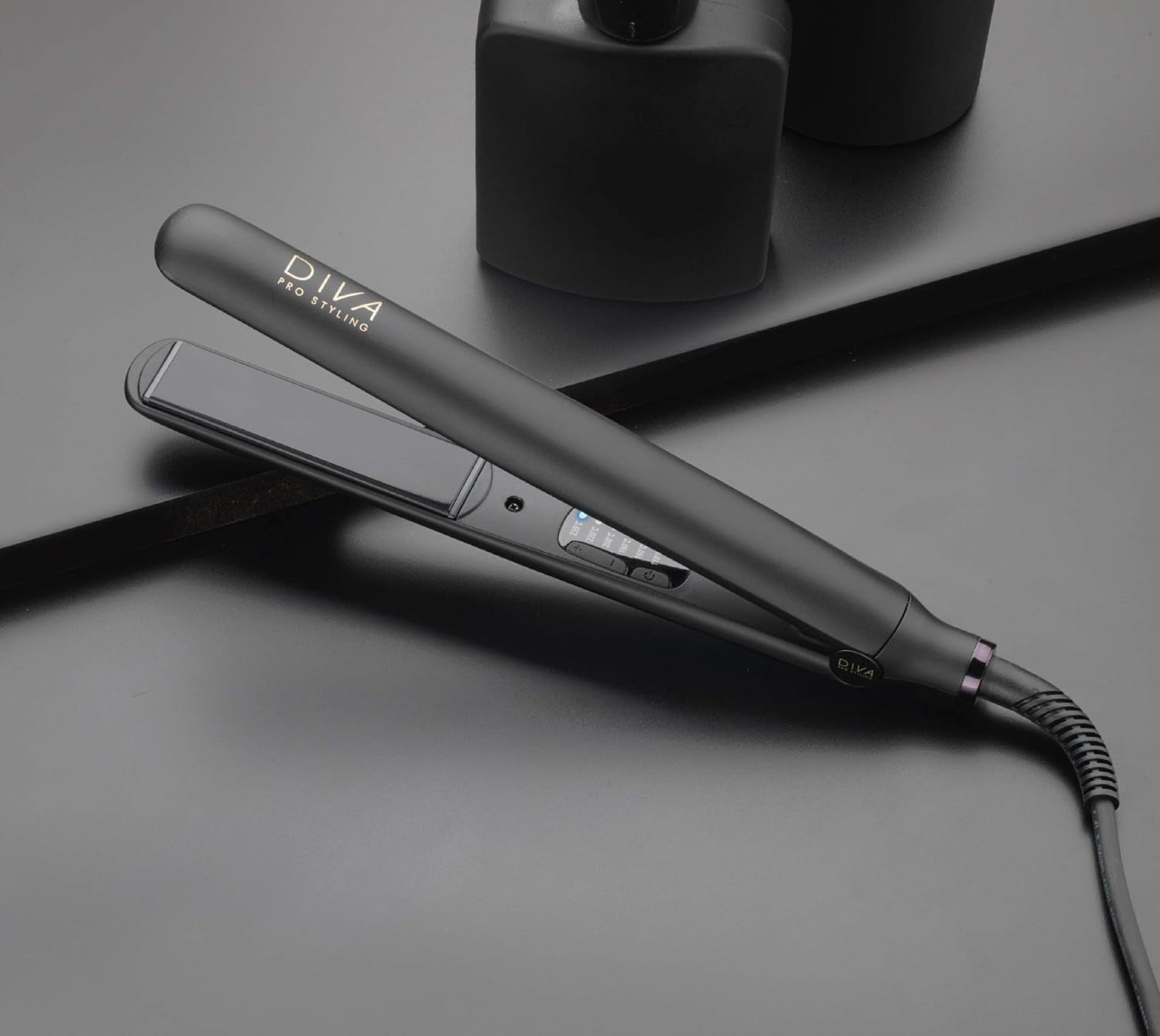 Rapida 4000 Pro Dryer Blush - 2200W Professional Hairdryer with Ionic Conditioning, PRO114 & Digital Straightener and Styler Onyx