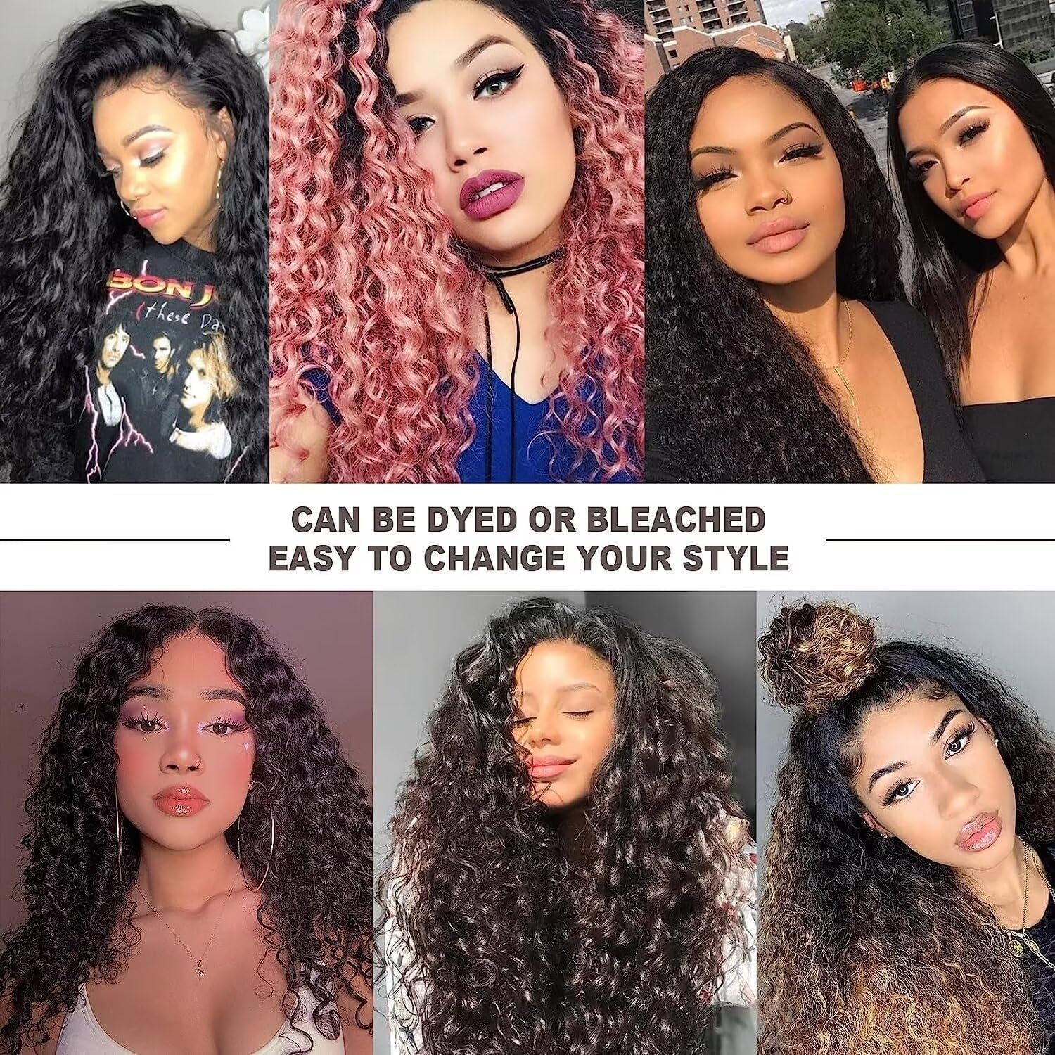 Ladiary Brazilian Hair Bundle Water Wave - Human Hair 18, 20, 22 Inch Weave - 100% Unprocessed Virgin - Natural Black Color