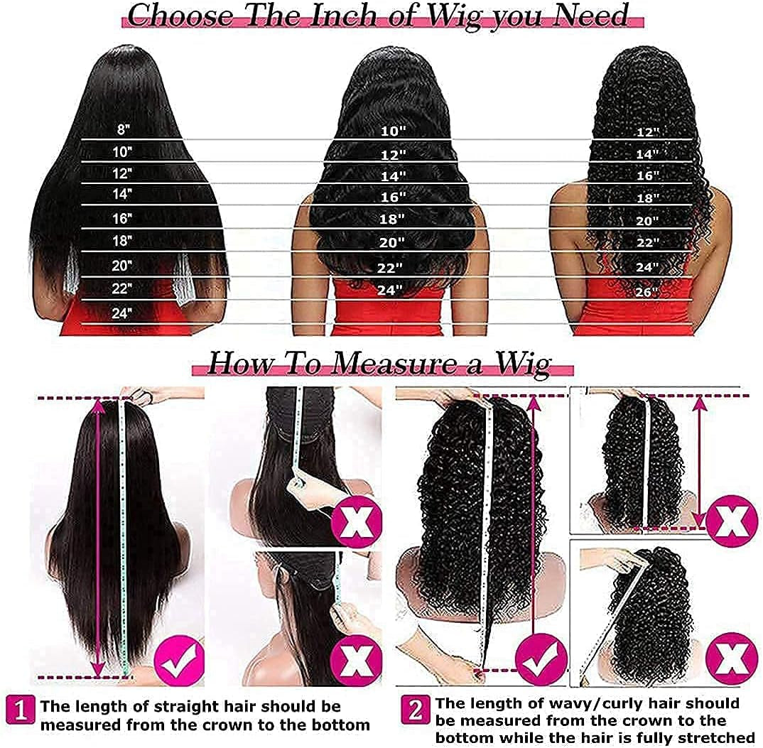 4X4 Frontal Lace Wig Human Hair Straight Lace Front Wig 18Inch for Black Women 150% Density Brazilian Virgin Hair Glueless Pre Plucked Nature Color Hair