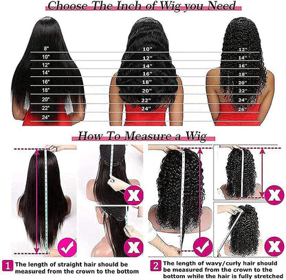 4X4 Frontal Lace Wig Human Hair Straight Lace Front Wig 18Inch for Black Women 150% Density Brazilian Virgin Hair Glueless Pre Plucked Nature Color Hair