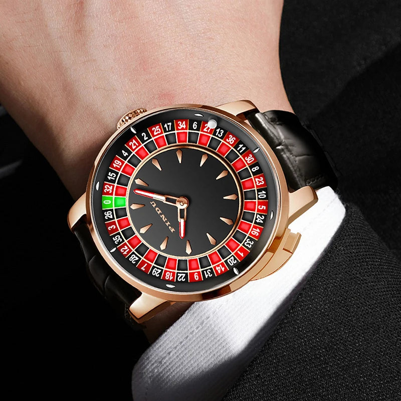 INDU Watch To Brand Luxury Ugraded Version Button Roulette Men'S Mechanical Watch Stainless Steel NH35A Sahire Glass Watch