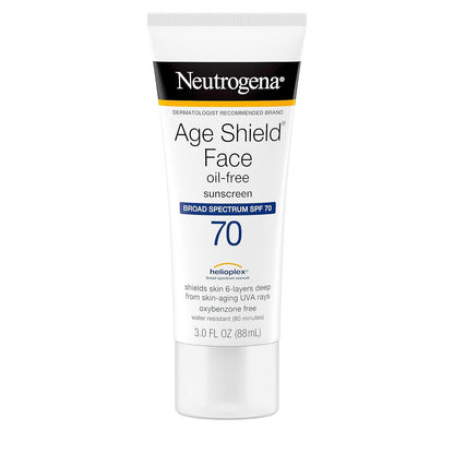 Age Shield Anti-Oxidant Face Lotion Sunscreen Broad Spectrum SPF 70, 3 Fluid Ounce (Pack of 3)