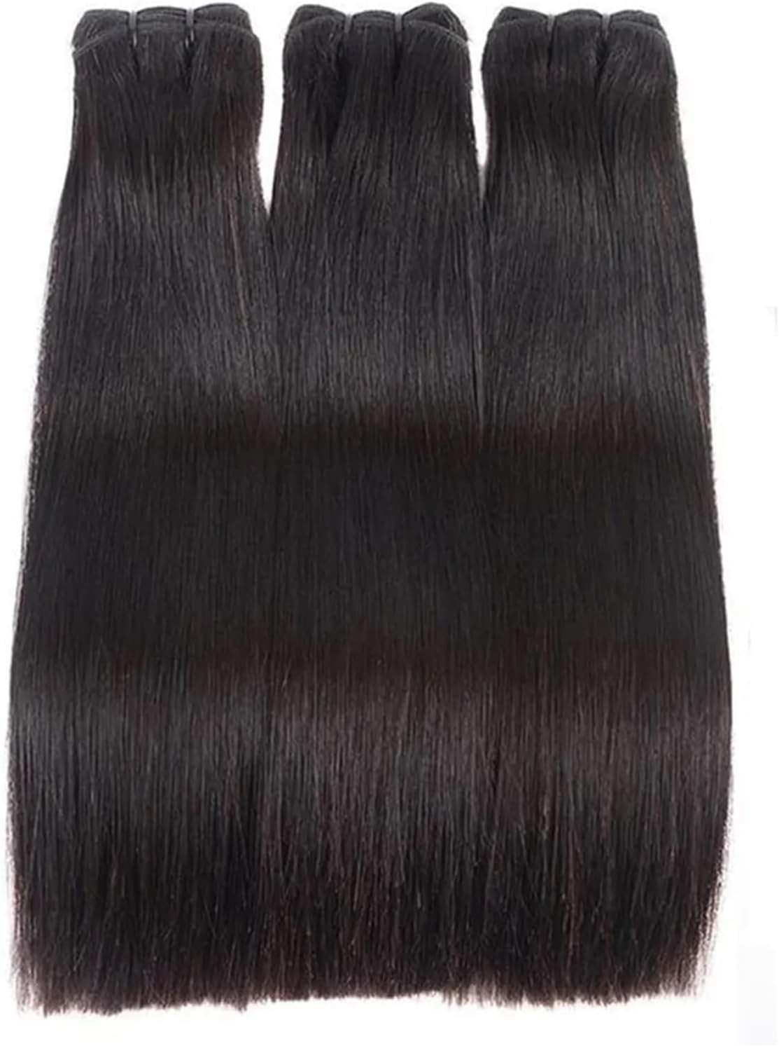 Bundles Human Hair Brazilian Straight Hair Bundles 100% Unprocessed Human Hair Straight Hair Extension Bundles Natural Color Human Hair Straight for Black Women Curly Weave Bundles Human Hair(30Inches