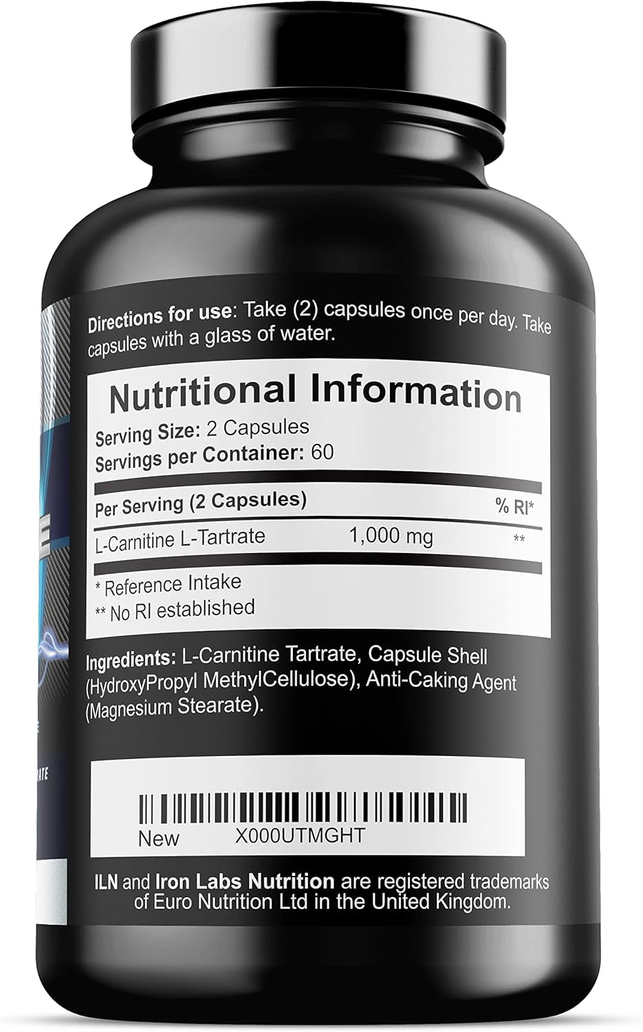 L Carnitine Capsules – 1000Mg L-Carnitine Tartrate per Serving for Men and Women – Vegan Friendly – 120 Capsules (2 Month Supply)