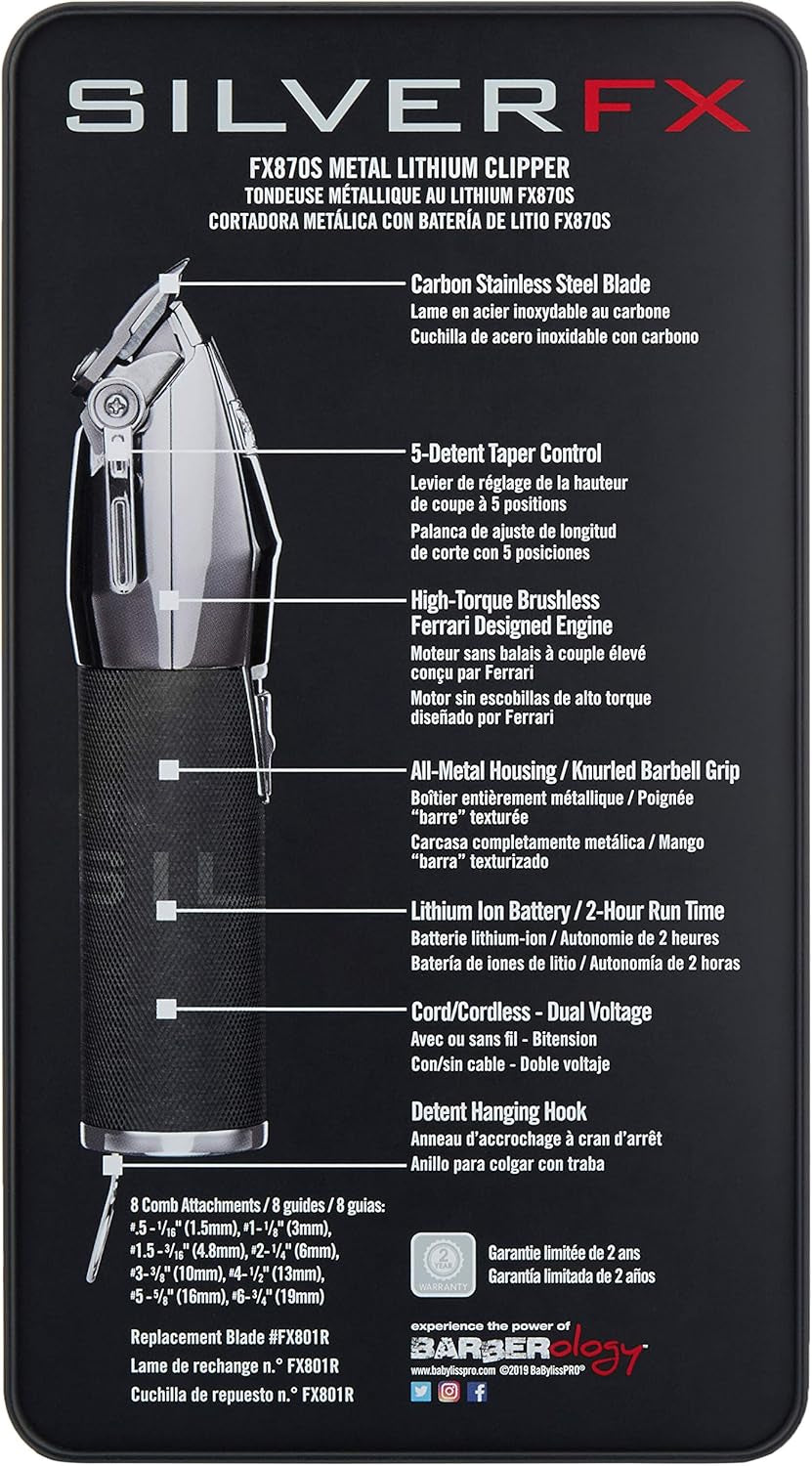 Silverfx Cordless Clipper - FX870S by  for Unisex - 1 Pc Clipper