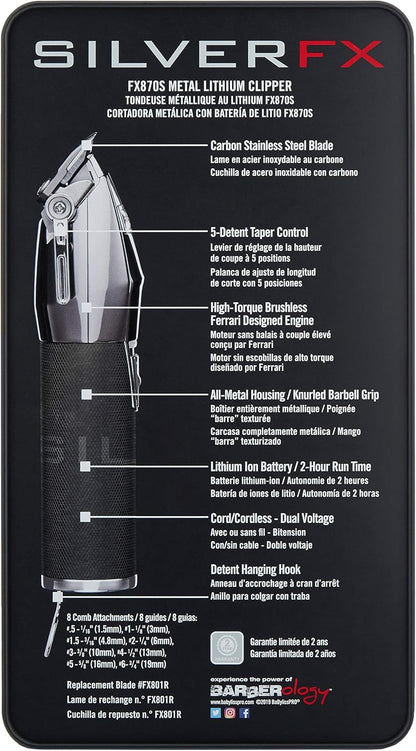 Silverfx Cordless Clipper - FX870S by  for Unisex - 1 Pc Clipper